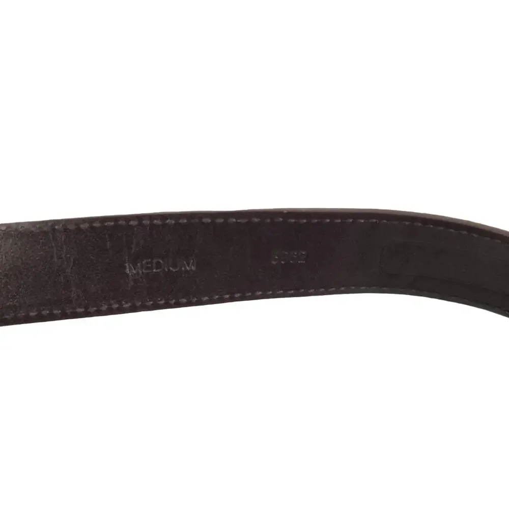 Coach Red White Stripe Coach Creed Tab Leather Belt Size Medium